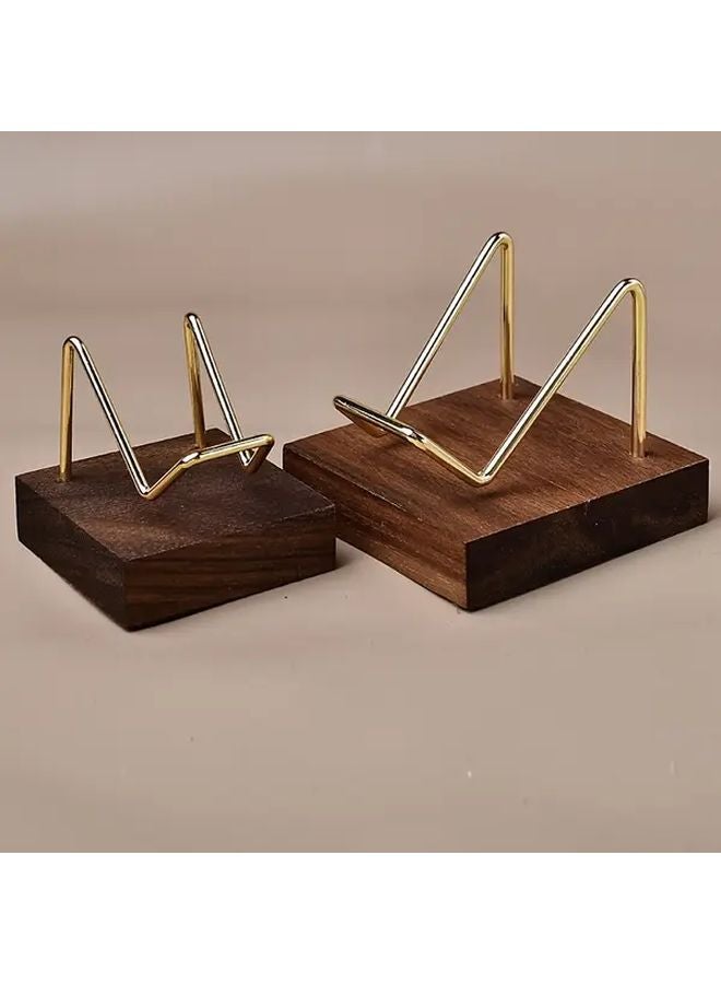 Golden Small 5cm Wooden Display Stand For Jewelry Crystals Stones Decor - Image 2
